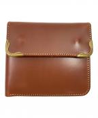 cramp×池之端銀革店クランプ×イケノハタギンカワテン）の古着「UKブライドルレザー 2つ折りウォレット/2つ折り財布」｜ブラウン