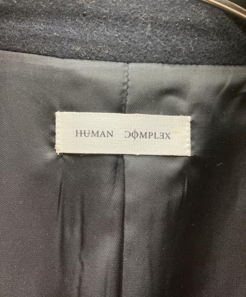 HUMAN COMPLEX（ヒューマンコンプレックス）HUMAN COMPLEX (ヒューマンコンプレックス) スタンドカラーコート ブラック サイズ:Mの古着・服飾アイテム
