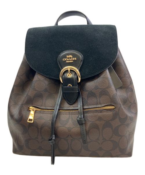 COACH（コーチ）COACH (コーチ) リュック ブラウン×ブラックの古着・服飾アイテム