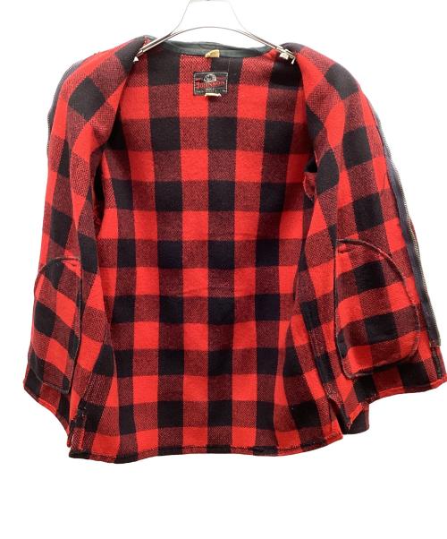 JOHNSON（ジョンソン）JOHNSON (ジョンソン) ジップアップジャケット レッド×ブラック サイズ:不明の古着・服飾アイテム