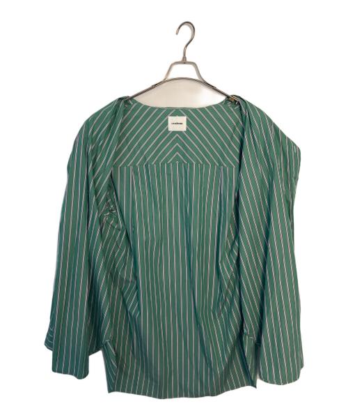 COLON（コロン）COLON (コロン) COLON Cotton Multi Stripe バンドカラー グリーン×ネイビー サイズ:SIZE 5の古着・服飾アイテム