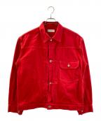 MARKAマーカ）の古着「ORGANIC COTTON 12oz DENIM TYPE 1 DENIM JACKET」｜レッド