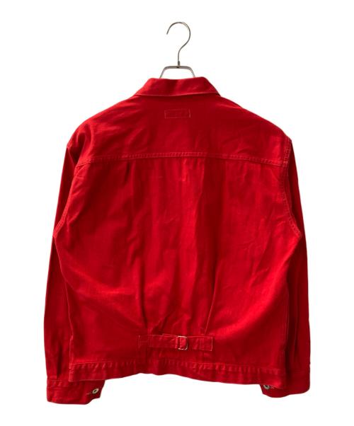 MARKA（マーカ）MARKA (マーカ) ORGANIC COTTON 12oz DENIM TYPE 1 DENIM JACKET レッド サイズ:2の古着・服飾アイテム