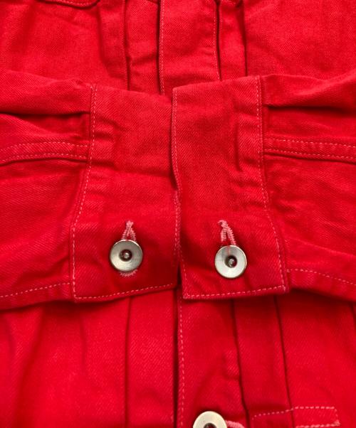 MARKA（マーカ）MARKA (マーカ) ORGANIC COTTON 12oz DENIM TYPE 1 DENIM JACKET レッド サイズ:2の古着・服飾アイテム