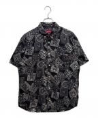SUPREMEシュプリーム）の古着「半袖シャツ」｜ブラック×ホワイト