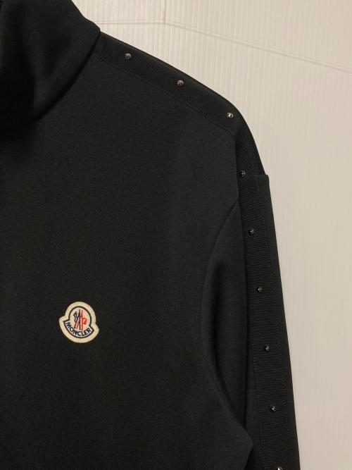 MONCLER（モンクレール）MONCLER (モンクレール) ZIP UP CARDIGAN / スタッズトラックジャケット ブラック サイズ:Lの古着・服飾アイテム