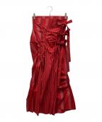 create clairクリエイト クレイル）の古着「Hakama wrap skirt」｜レッド