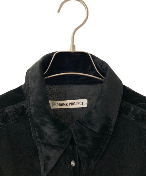 PRANK PROJECT（プランクプロジェクト）PRANK PROJECT (プランクプロジェクト) ベロアコンビシャツワンピース ブラック サイズ:FREEの古着・服飾アイテム