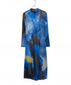 Ameriアメリ）の古着「ELIZABETH STAINED GLASS SHEER DRESS」｜ブルー