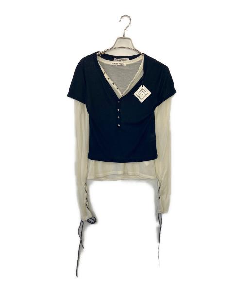 PRANK PROJECT（プランクプロジェクト）PRANK PROJECT (プランクプロジェクト) PRANK PROJECT レイヤードカットソー ホワイト×ブラック サイズ:Freeの古着・服飾アイテム