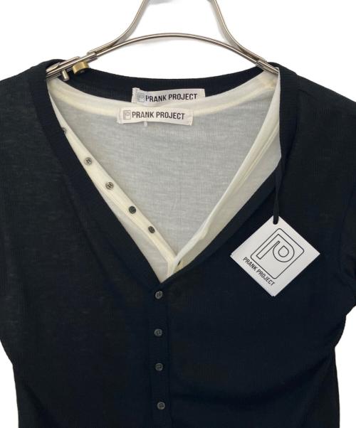 PRANK PROJECT（プランクプロジェクト）PRANK PROJECT (プランクプロジェクト) PRANK PROJECT レイヤードカットソー ホワイト×ブラック サイズ:Freeの古着・服飾アイテム