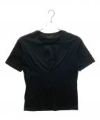 atoアトウ）の古着「AM20C-T03　BOX PLEATS T-SHIRT」｜ブラック
