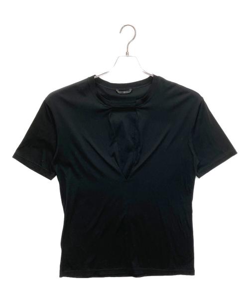 ato（アトウ）ato (アトウ) AM20C-T03　BOX PLEATS T-SHIRT ブラック サイズ:48の古着・服飾アイテム
