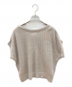 BEARDSLEYビアズリー）の古着「ノースリーブブラウス」｜ベージュ