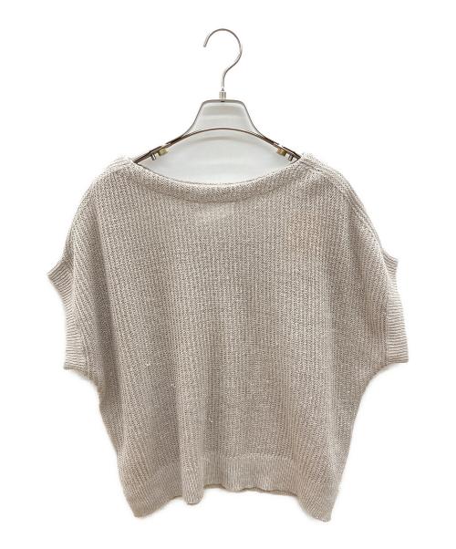 BEARDSLEY（ビアズリー）BEARDSLEY (ビアズリー) ノースリーブブラウス ベージュ サイズ:Fの古着・服飾アイテム