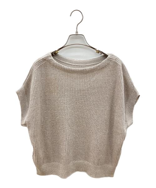 BEARDSLEY（ビアズリー）BEARDSLEY (ビアズリー) ノースリーブブラウス ベージュ サイズ:Fの古着・服飾アイテム