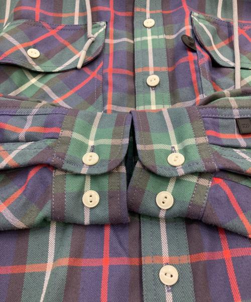 DAIWA PIER39（ダイワ ピア39）DAIWA PIER39 (ダイワ ピア39) シャツジャケット グリーン×グレー サイズ:Sの古着・服飾アイテム