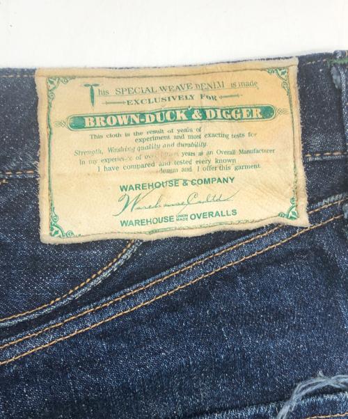 WAREHOUSE（ウエアハウス）WAREHOUSE (ウエアハウス) BROWN DUCK & DIGGER インディゴ サイズ:29の古着・服飾アイテム