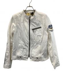 HARLEY-DAVIDSON（ハーレーダビッドソン）の古着「ジップアップジャケット」｜ホワイト