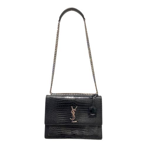Saint Laurent Paris（サンローランパリ）Saint Laurent Paris (サンローランパリ) チェーンショルダーバッグ ブラックの古着・服飾アイテム