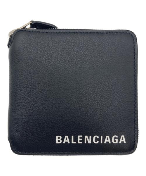 BALENCIAGA（バレンシアガ）BALENCIAGA (バレンシアガ) スクエアフォールドウォレット/2つ折り財布/ファスナー財布/ジップ財布 ブラックの古着・服飾アイテム