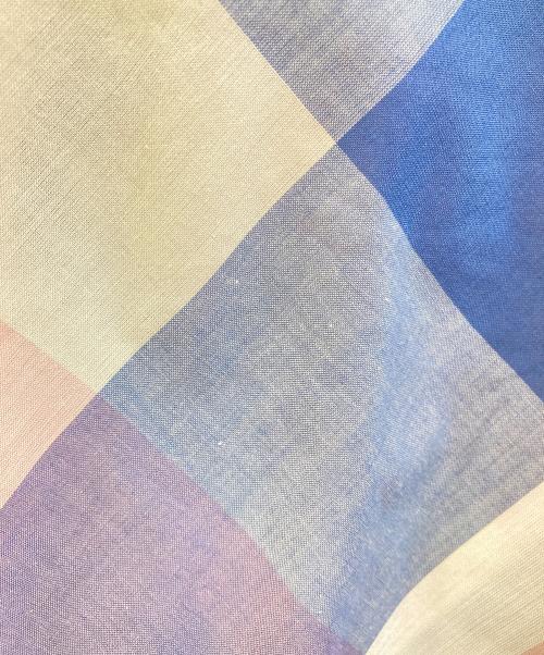 BLUE LABEL CRESTBRIDGE（ブルーレーベルクレストブリッジ）BLUE LABEL CRESTBRIDGE (ブルーレーベルクレストブリッジ) キャミソールワンピース ピンク×ブルー サイズ:38の古着・服飾アイテム