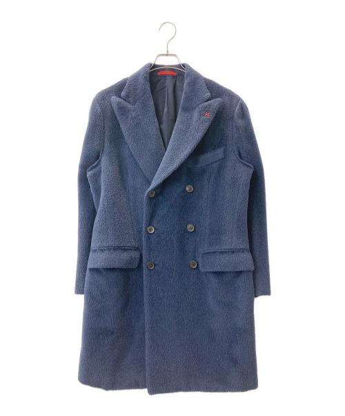ISAIA（イザイア）ISAIA (イザイア) ダブルチェスターコート ネイビー サイズ:表記なし(実寸サイズをご参考下さい)の古着・服飾アイテム