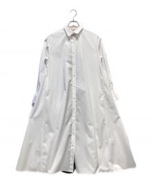 CRESTBRIDGE（クレストブリッジ）の古着「バックチェック切替シャツワンピース」｜ホワイト