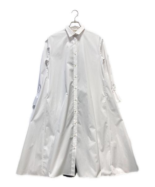 CRESTBRIDGE（クレストブリッジ）CRESTBRIDGE (クレストブリッジ) バックチェック切替シャツワンピース ホワイト サイズ:Sの古着・服飾アイテム