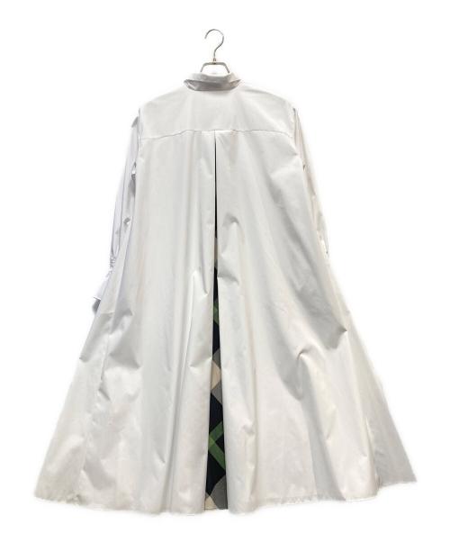 CRESTBRIDGE（クレストブリッジ）CRESTBRIDGE (クレストブリッジ) バックチェック切替シャツワンピース ホワイト サイズ:Sの古着・服飾アイテム