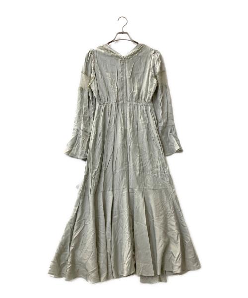 Ameri（アメリ）AMERI (アメリ) FLARE SATIN DRESS グリーン サイズ:Sの古着・服飾アイテム