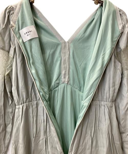 Ameri（アメリ）AMERI (アメリ) FLARE SATIN DRESS グリーン サイズ:Sの古着・服飾アイテム