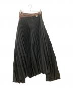 Maison MIHARA YASUHIROメゾン ミハラ ヤスヒロ）の古着「Combined Pleats Long Skirt」｜ブラウン