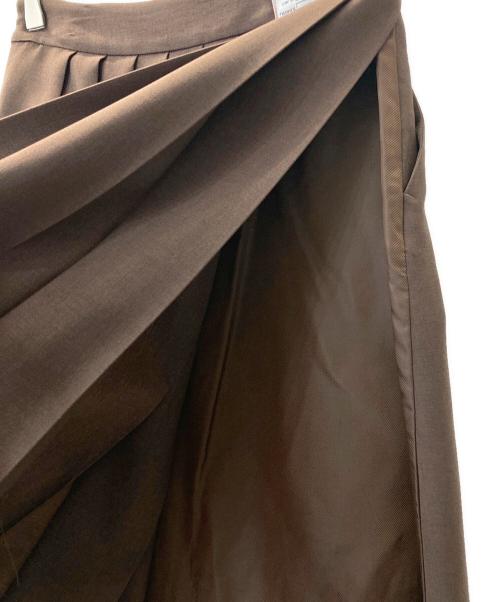 Maison MIHARA YASUHIRO（メゾン ミハラ ヤスヒロ）Maison MIHARA YASUHIRO (メゾン ミハラ ヤスヒロ) Combined Pleats Long Skirt ブラウン サイズ:Sの古着・服飾アイテム