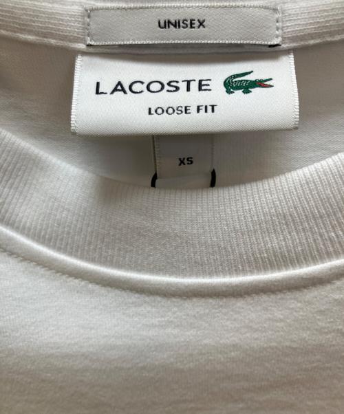 LACOSTE（ラコステ）LACOSTE (ラコステ) ルーズフィットフォトTシャツ ホワイト サイズ:XS 未使用品の古着・服飾アイテム