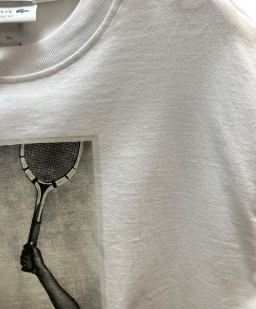 LACOSTE（ラコステ）LACOSTE (ラコステ) ルーズフィットフォトTシャツ ホワイト サイズ:XS 未使用品の古着・服飾アイテム