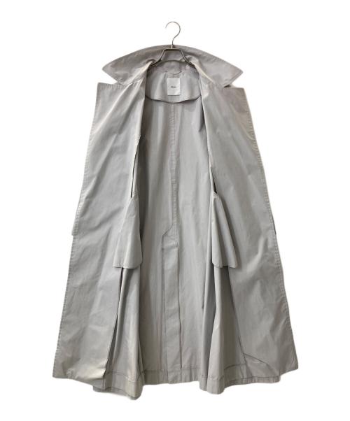 ebure（エブール）ebure (エブール) ハイカウントシルクコットン コート グレー サイズ:38の古着・服飾アイテム