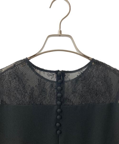 hitoiro（ヒトイロ）hitoiro (ヒトイロ) リバーレースのベルスリーブドレス ブラック サイズ:9の古着・服飾アイテム