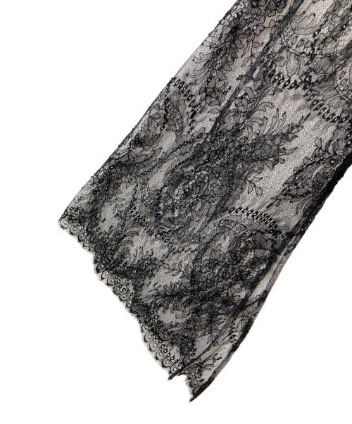 hitoiro（ヒトイロ）hitoiro (ヒトイロ) リバーレースのベルスリーブドレス ブラック サイズ:9の古着・服飾アイテム