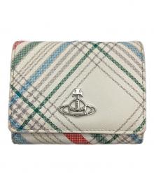 Vivienne Westwood（ヴィヴィアンウエストウッド）の古着「コンパクトウォレット/ミニ財布/三つ折り財布/がま口財布」｜ホワイト