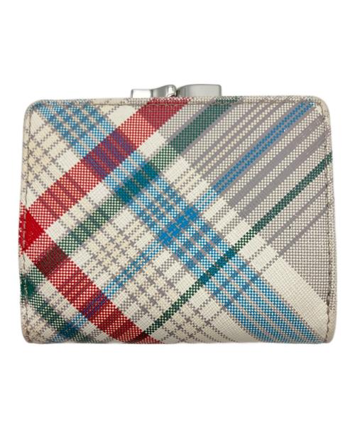 Vivienne Westwood（ヴィヴィアンウエストウッド）Vivienne Westwood (ヴィヴィアンウエストウッド) コンパクトウォレット/ミニ財布/三つ折り財布/がま口財布 ホワイトの古着・服飾アイテム