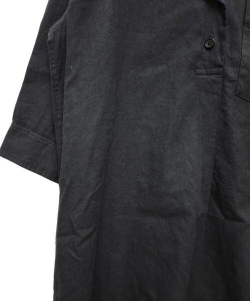 MARGARET HOWELL（マーガレットハウエル）MARGARET HOWELL (マーガレットハウエル) リネンコットン 七分袖ワンピース ネイビー サイズ:2の古着・服飾アイテム