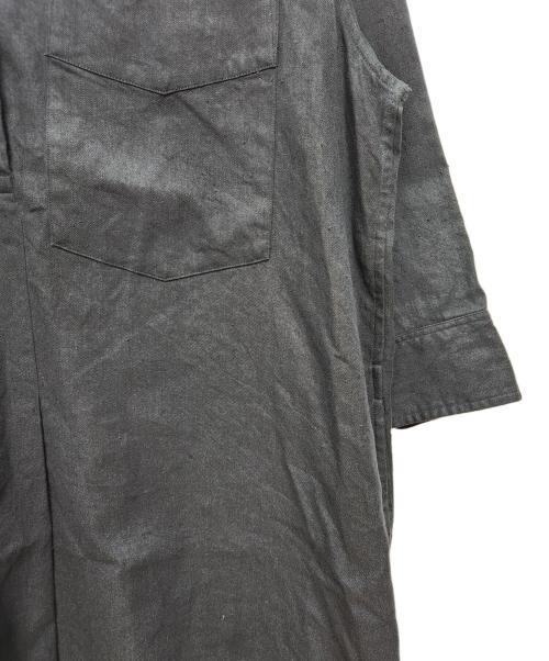 MARGARET HOWELL（マーガレットハウエル）MARGARET HOWELL (マーガレットハウエル) リネンコットン 七分袖ワンピース ネイビー サイズ:2の古着・服飾アイテム