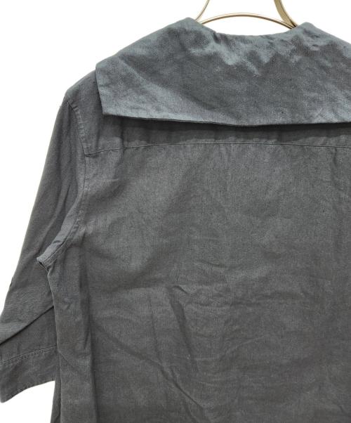 MARGARET HOWELL（マーガレットハウエル）MARGARET HOWELL (マーガレットハウエル) リネンコットン 七分袖ワンピース ネイビー サイズ:2の古着・服飾アイテム