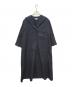 MARGARET HOWELL（マーガレットハウエル）の古着「リネンコットン 七分袖ワンピース」｜ネイビー
