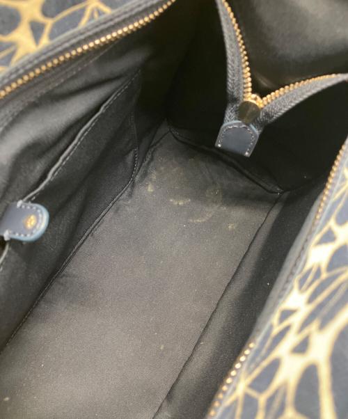 Kate Spade（ケイトスペード）Kate Spade (ケイトスペード) スペードフラワー ジャガード　ジャガードトートバッグ ネイビー×ホワイトの古着・服飾アイテム