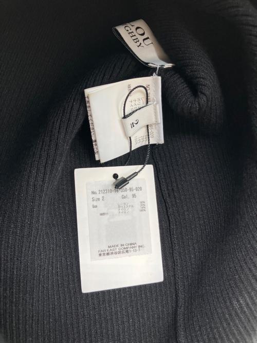 Loulou Willoughby（ルルウィルビー）Loulou Willoughby (ルルウィルビー) 袖バルーンチュールリブカットソ- ブラック サイズ:2 未使用品の古着・服飾アイテム