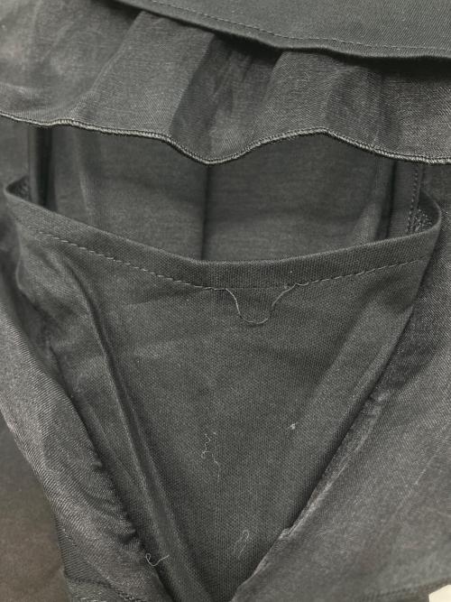 Loulou Willoughby（ルルウィルビー）Loulou Willoughby (ルルウィルビー) シルク混袖フリルカットソー ブラック サイズ:2 未使用品の古着・服飾アイテム