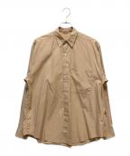 AURALEEオーラリー）の古着「WASHED FINX TWILL BIG SHIRT / 長袖シャツ」｜ブラウン