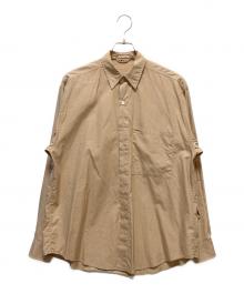 AURALEE（オーラリー）の古着「 WASHED FINX TWILL BIG SHIRT / 長袖シャツ」｜ブラウン